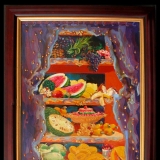 Still Life, Kitchen, Food, Original, Thick Paint, Dimensional, Artist Deceased