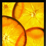 orange, fruit, slice, painting, original, kitchen, dining