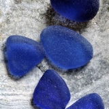 cobalt, sea glass, beach sand, ocean