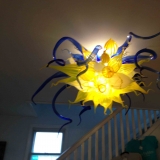 hand blown glass, chandelier, custom glass lighting