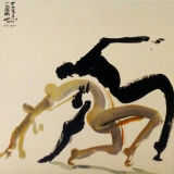 contemporary dance, dance, tango, figurative, black and white