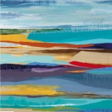 beach landscape, abstract landscape, aqua, square