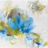 blue, floral, flowers, contemporary art, contemporary painting, garden, 