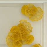 yellow, yellow flowers, outside art, contemporary art, floral, garden, dimensional art